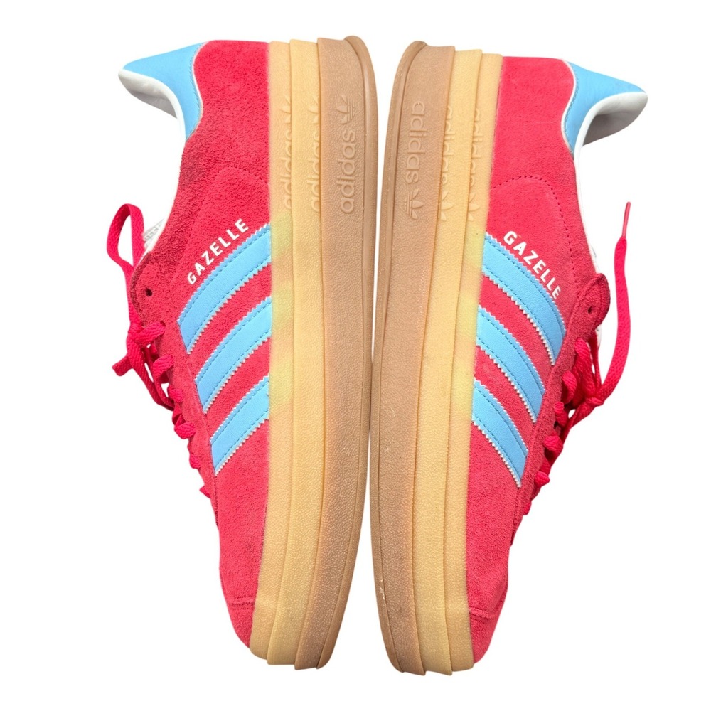 Adidas Gazelle Bold Pink Blue Platform Sneaker Retro Streetwear Gum Sole IE0421 - Picture 7 of 8